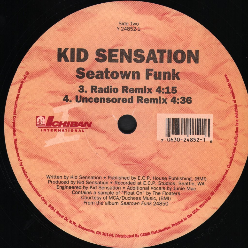 Kid Sensation - Seatown Funk - 12 Inch