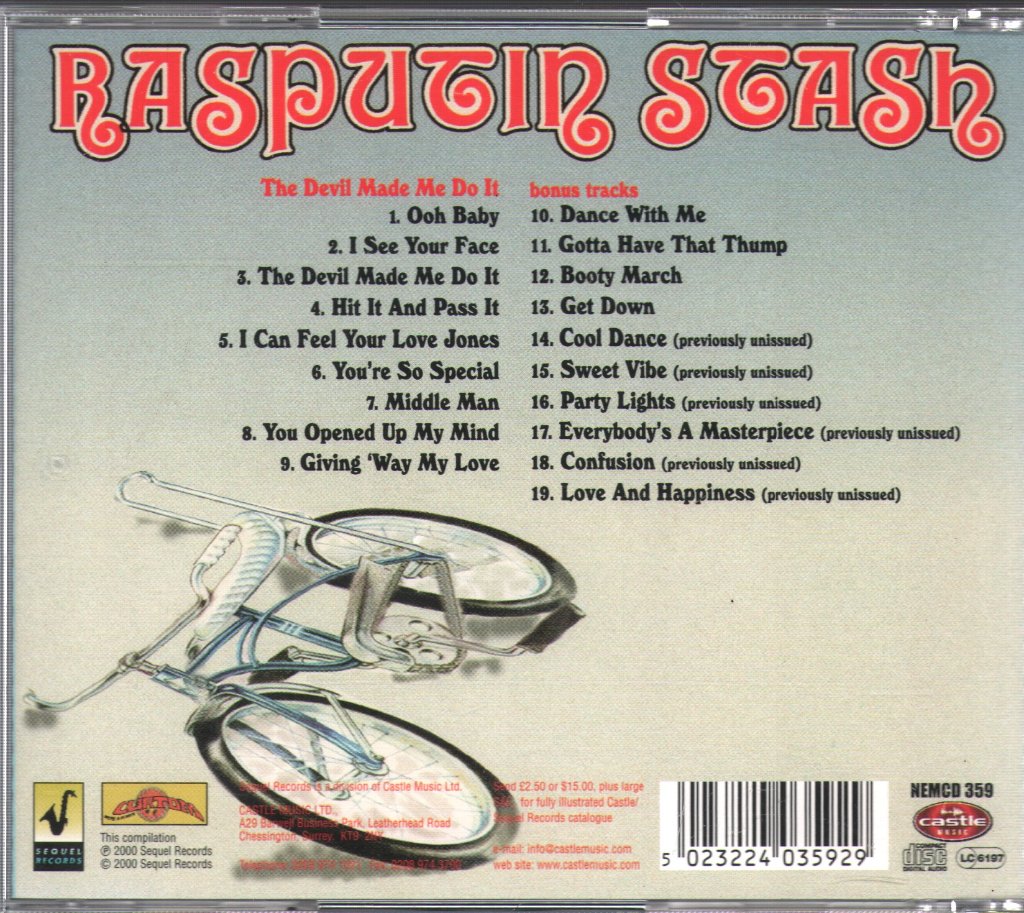 Rasputin's Stash - Devil Made Me Do It - Cd