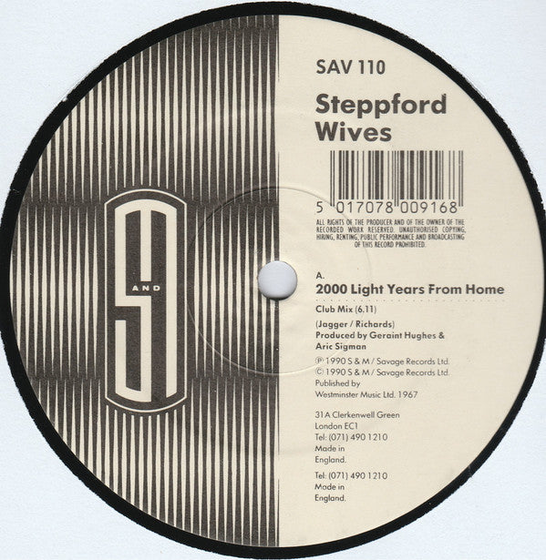 Steppford Wives - 2000 Light Years From Home - 12 Inch