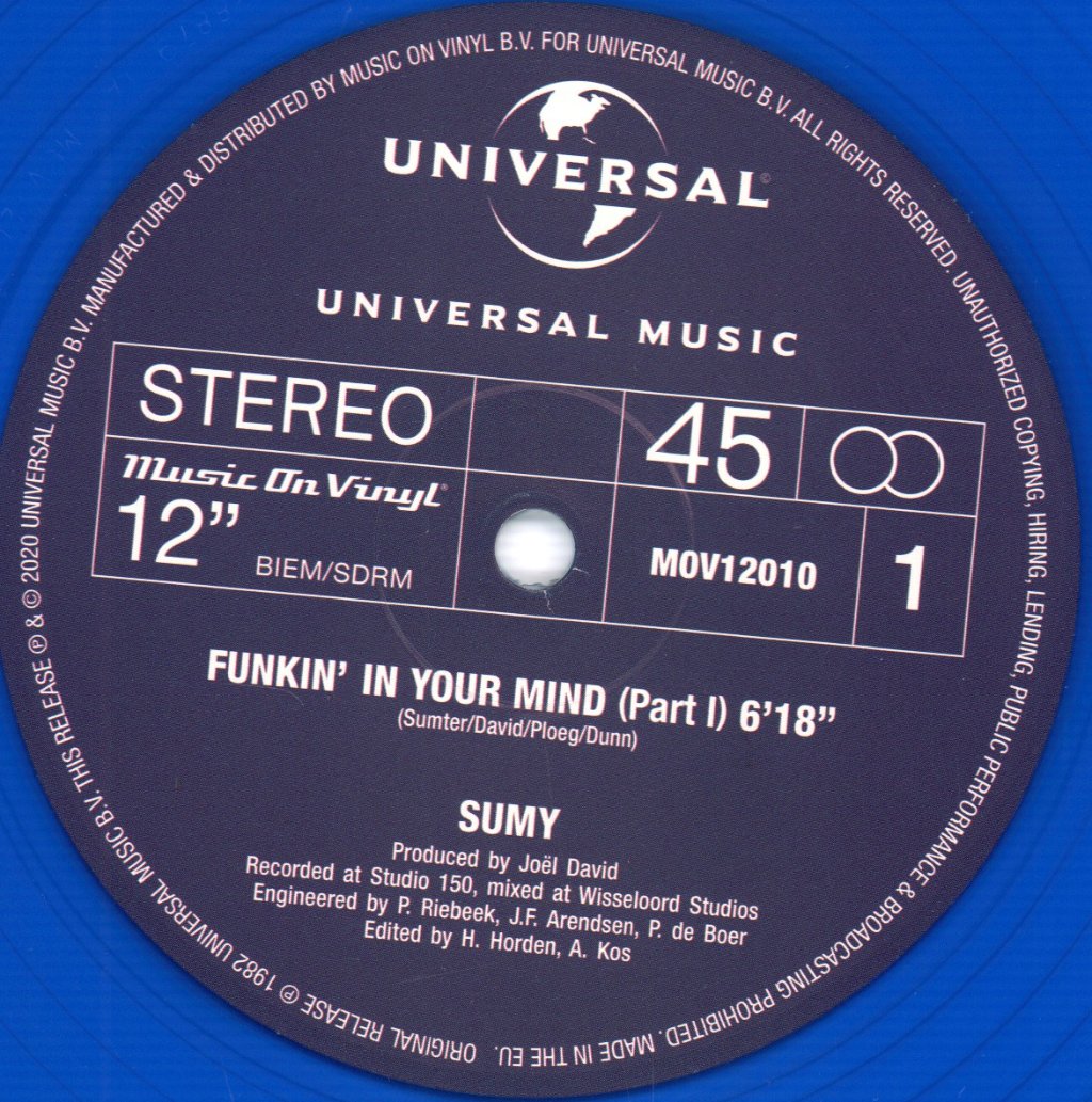 Sumy - Funkin' In Your Mind - 12 Inch