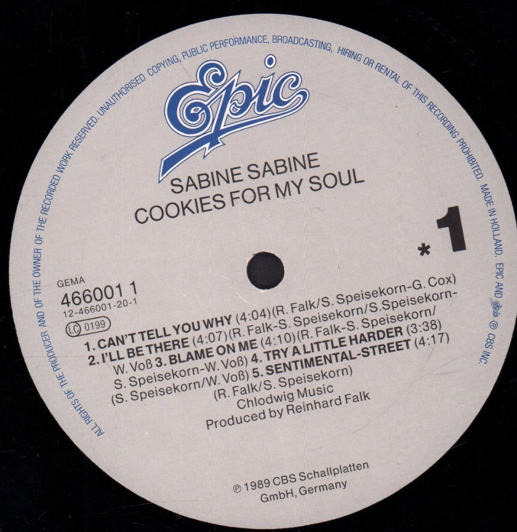 Sabine Sabine - Cookies For My Soul - Lp