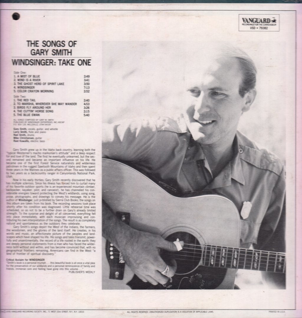 Gary Smith (Folk) - Windsinger Take One The Songs Of - Lp