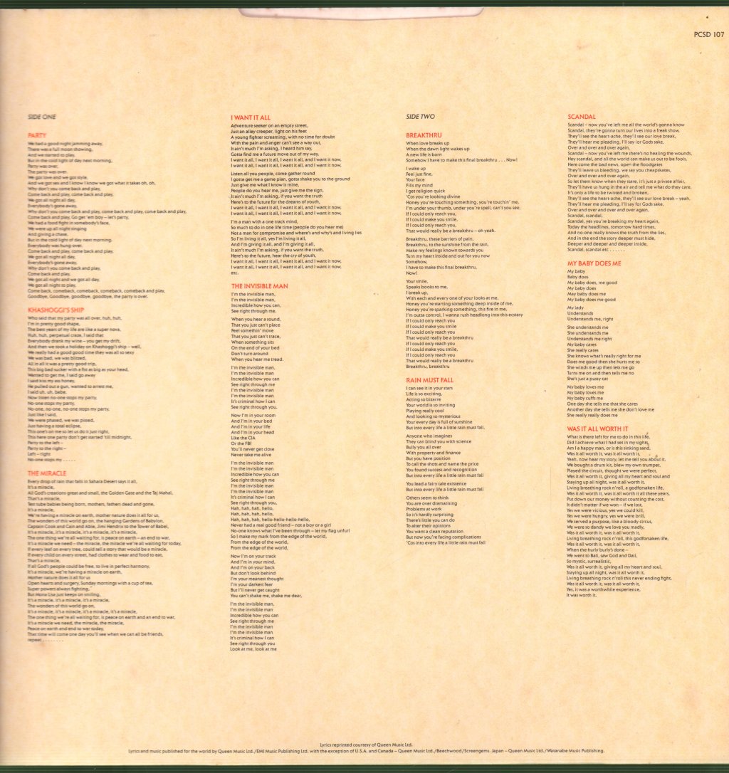 Queen - Miracle - Lp