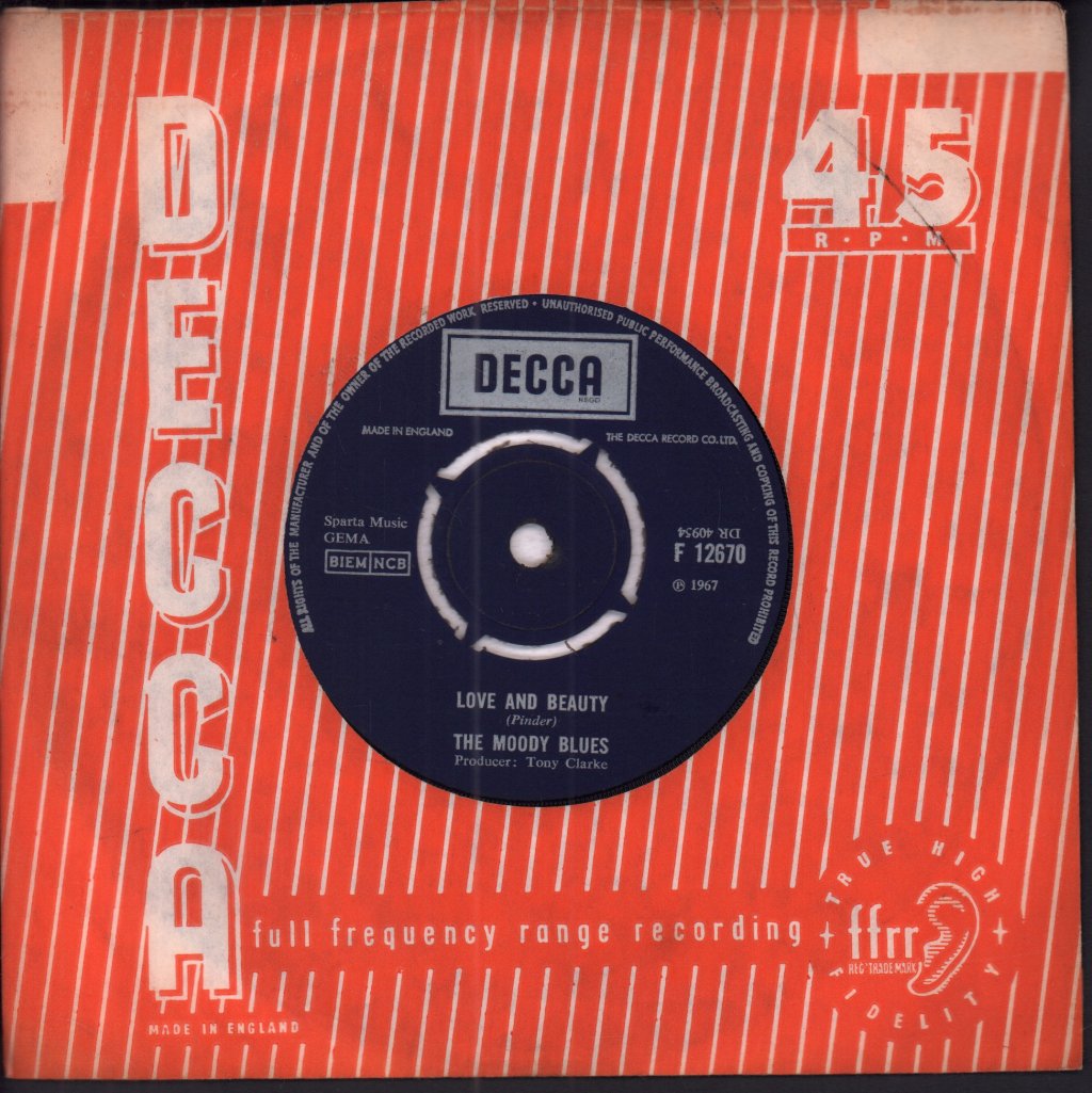 Moody Blues - Love And Beauty - 7 Inch