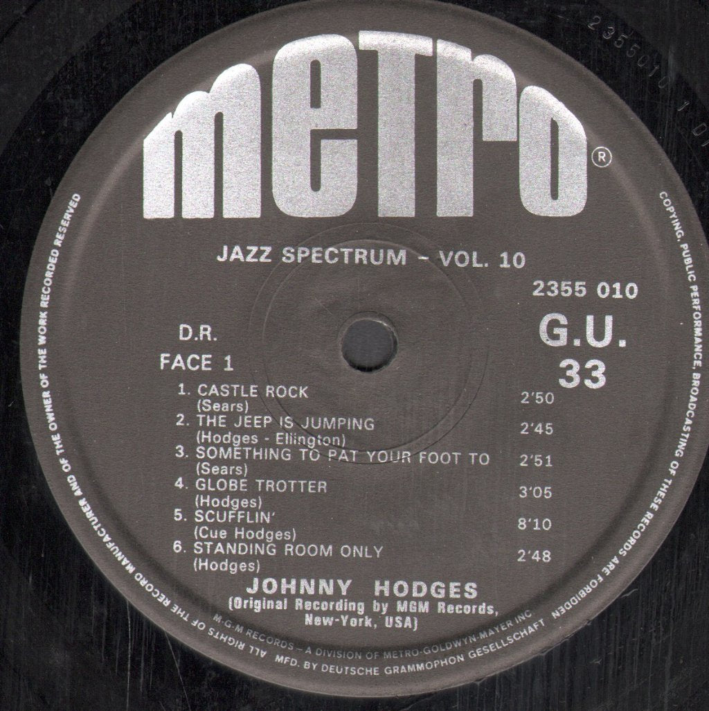 Johnny Hodges - Jazz Spectrum Vol. 10 - Lp