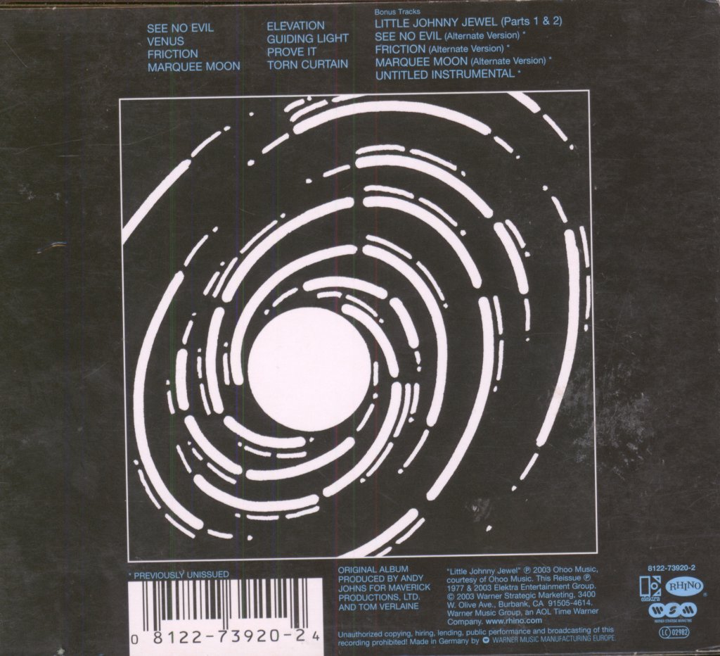 Television - Marquee Moon - Cd