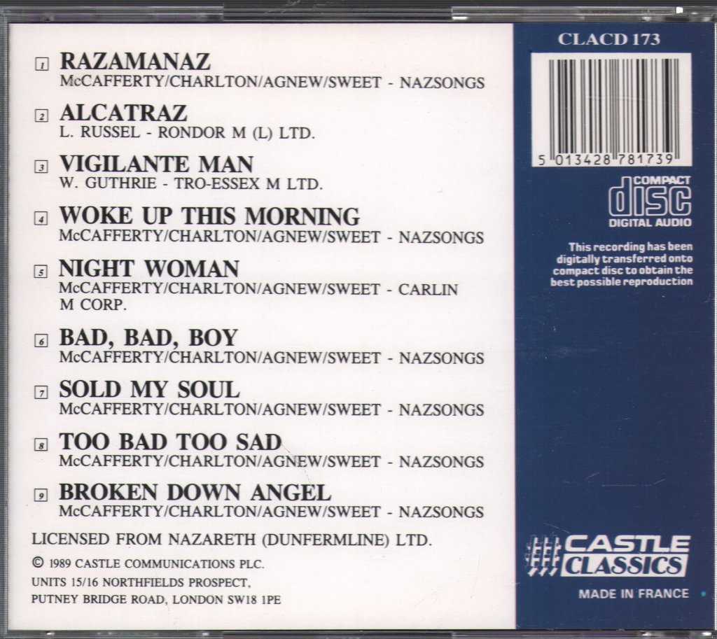 Nazareth - Razamanaz - Cd