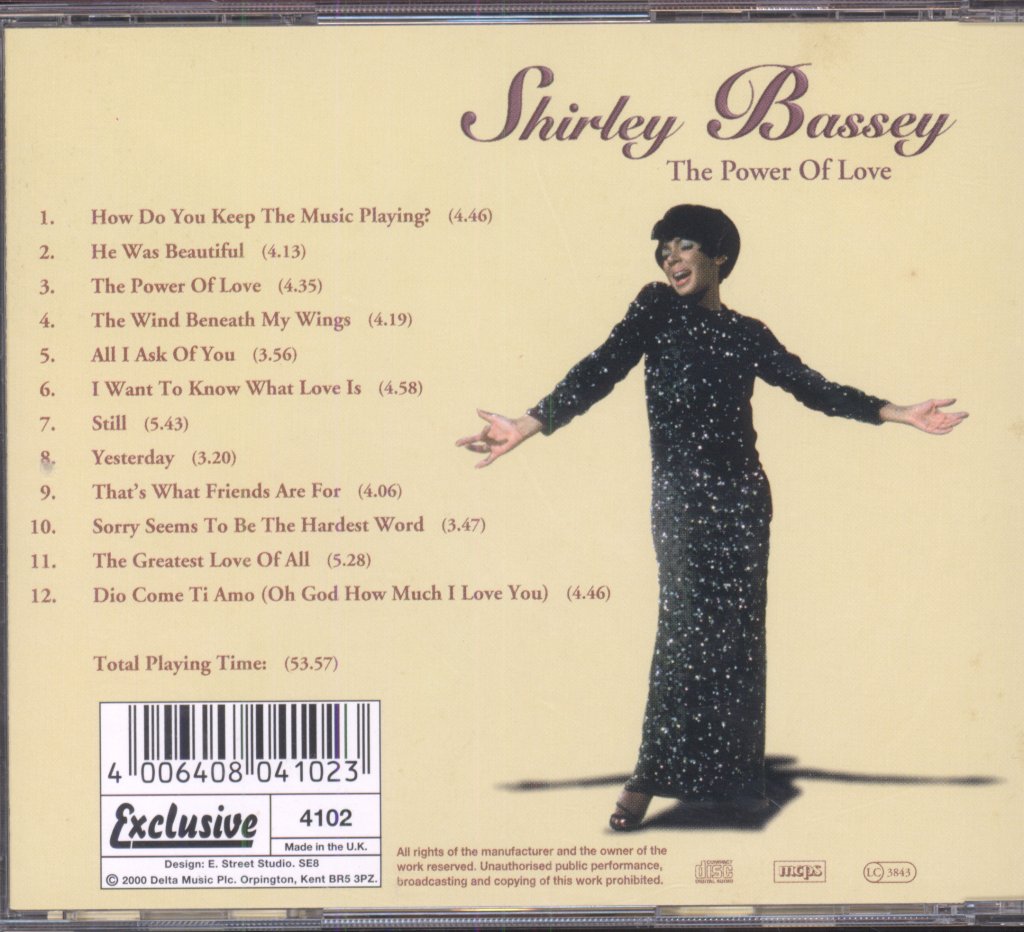 Shirley Bassey - Power Of Love - Cd