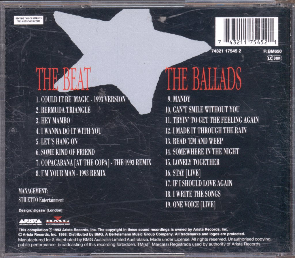 Barry Manilow - Greatest Hits - The Platinum Collection - Cd