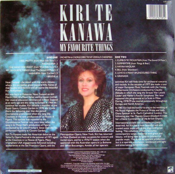 Kiri Te Kanawa - My Favourite Things - Lp