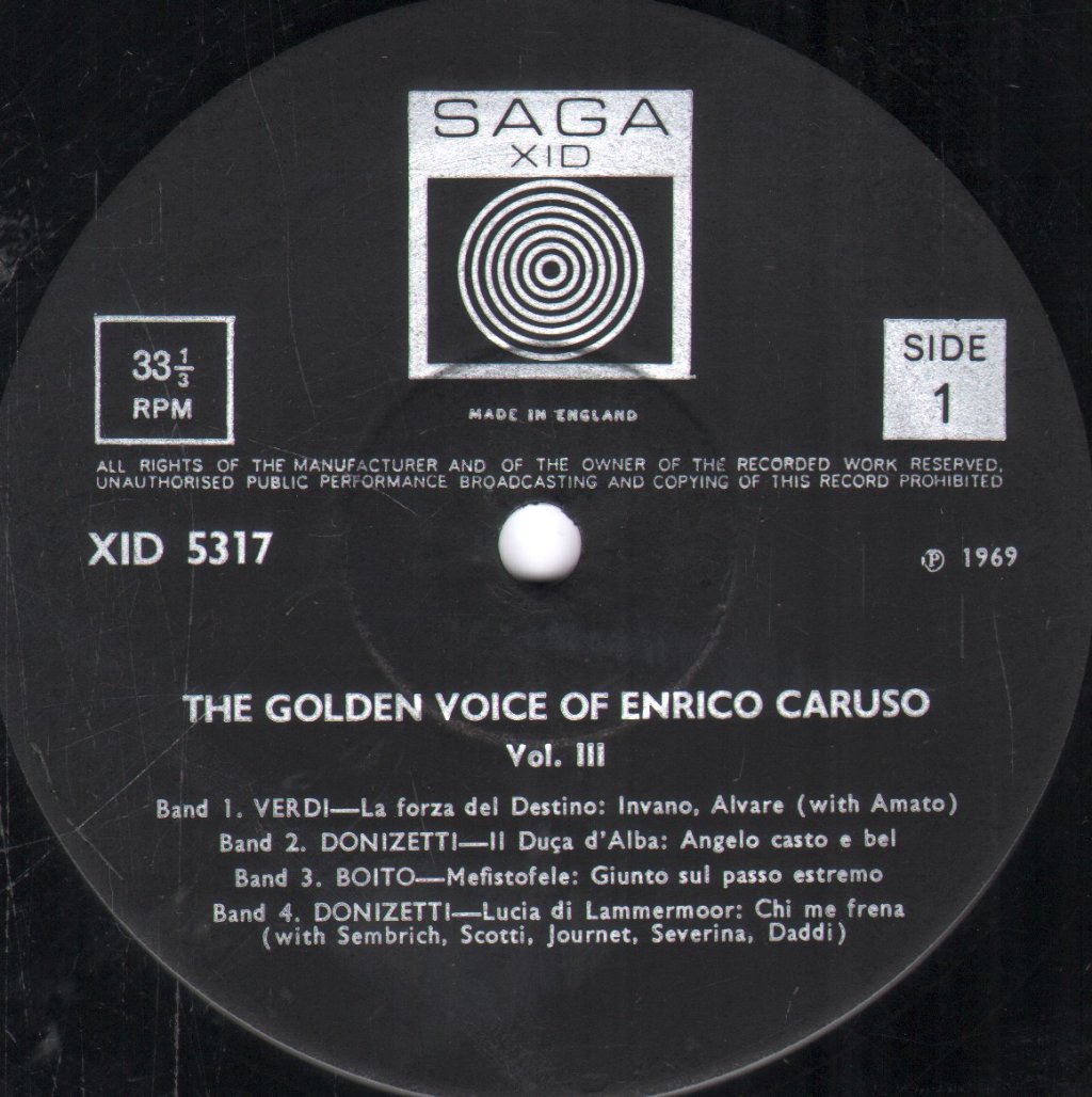 Enrico Caruso - Golden Voice Of Enrico Caruso - Vol.III - Lp