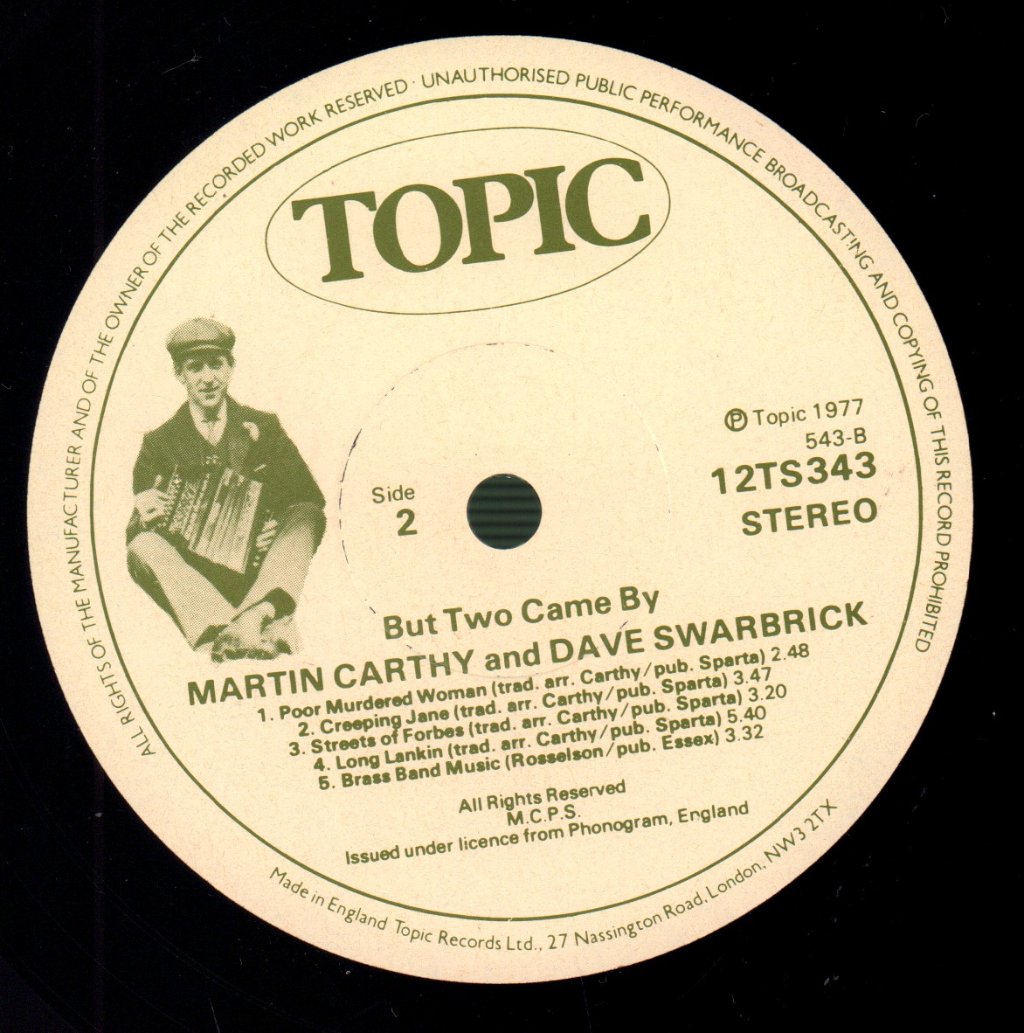 Martin Carthy And Dave Swarbrick - But Two Came By - Lp