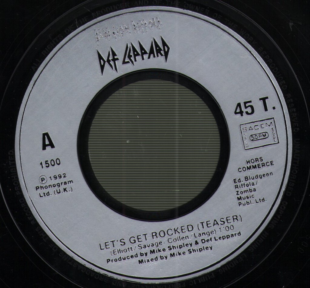 Def Leppard - Let's Get Rocked - 7 Inch