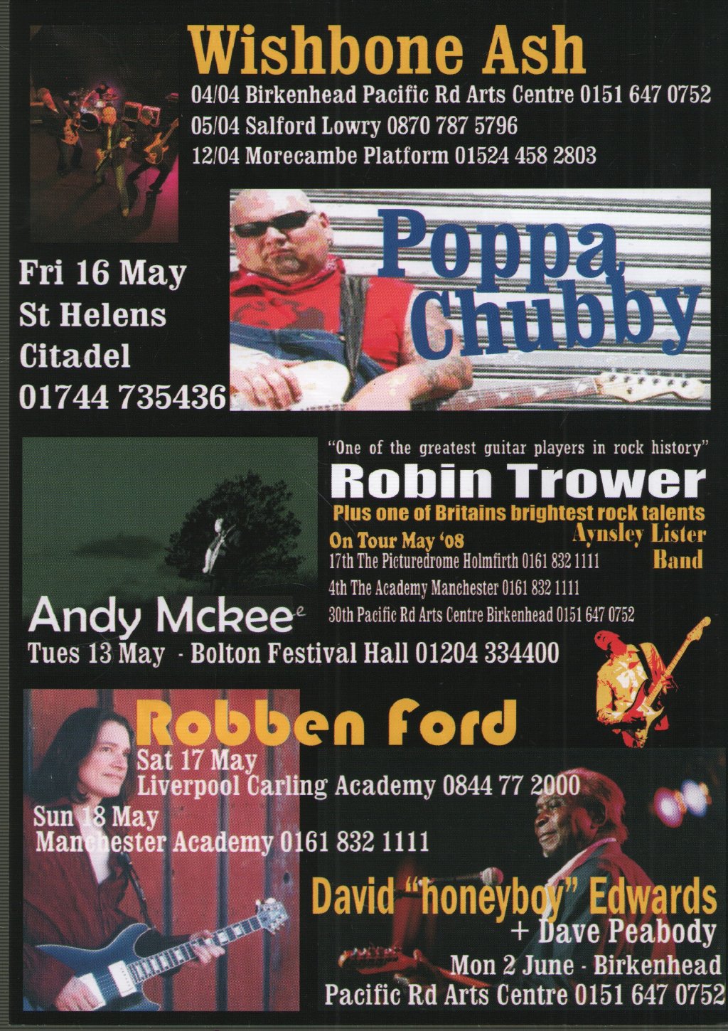 Joe Bonamassa - Liverpool Carling Academy - Flyer