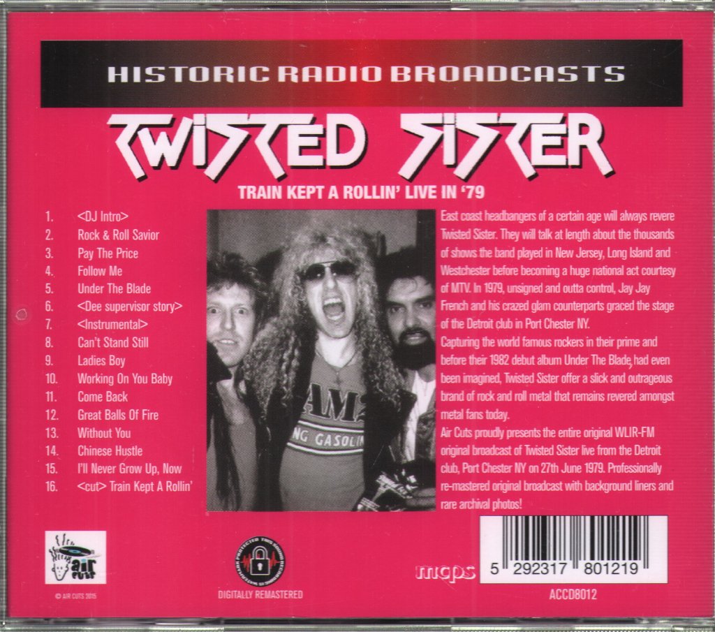 Twisted Sister - Train Kept A Rollin' Live In '79 - Cd