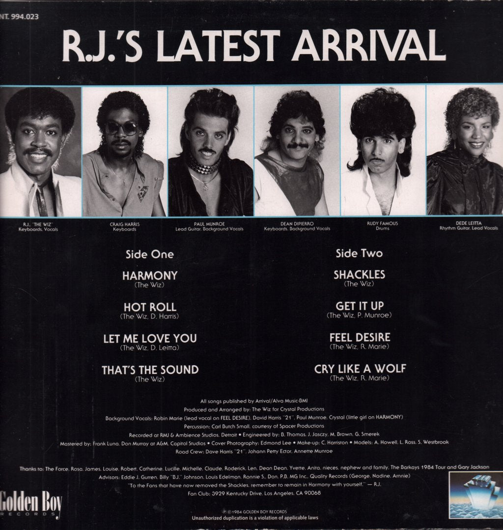 R.j.'s Latest Arrival - Harmony - Lp