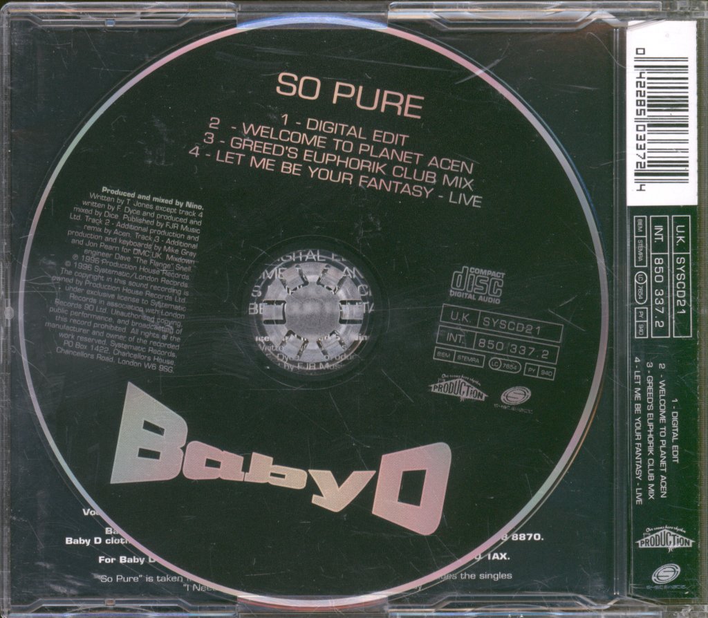Baby D - So Pure - Cd