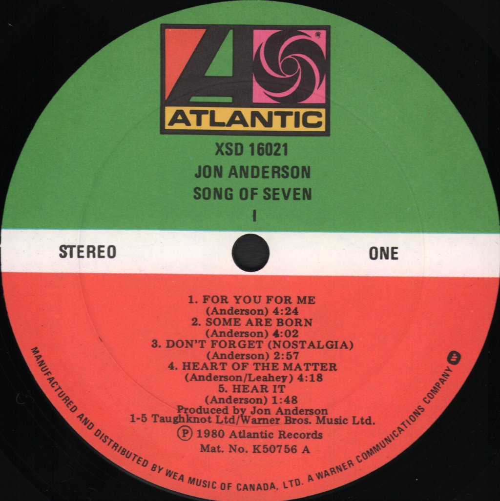Jon Anderson - Song Of Seven - Lp