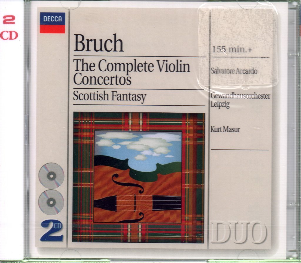 Salvatore Accardo - Bruch - Die 3 Violinkonzerte / Schottische Fantasie - Double Cd