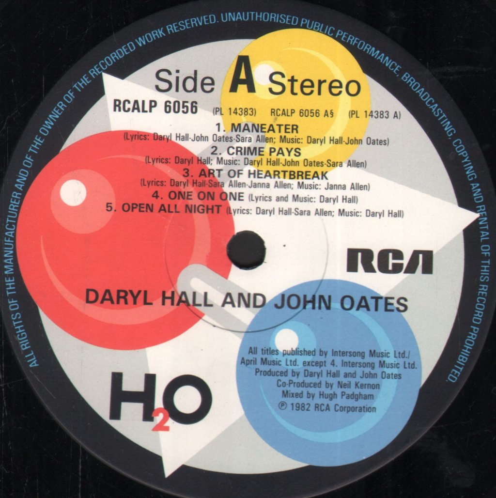 Hall And Oates - H2O - Lp