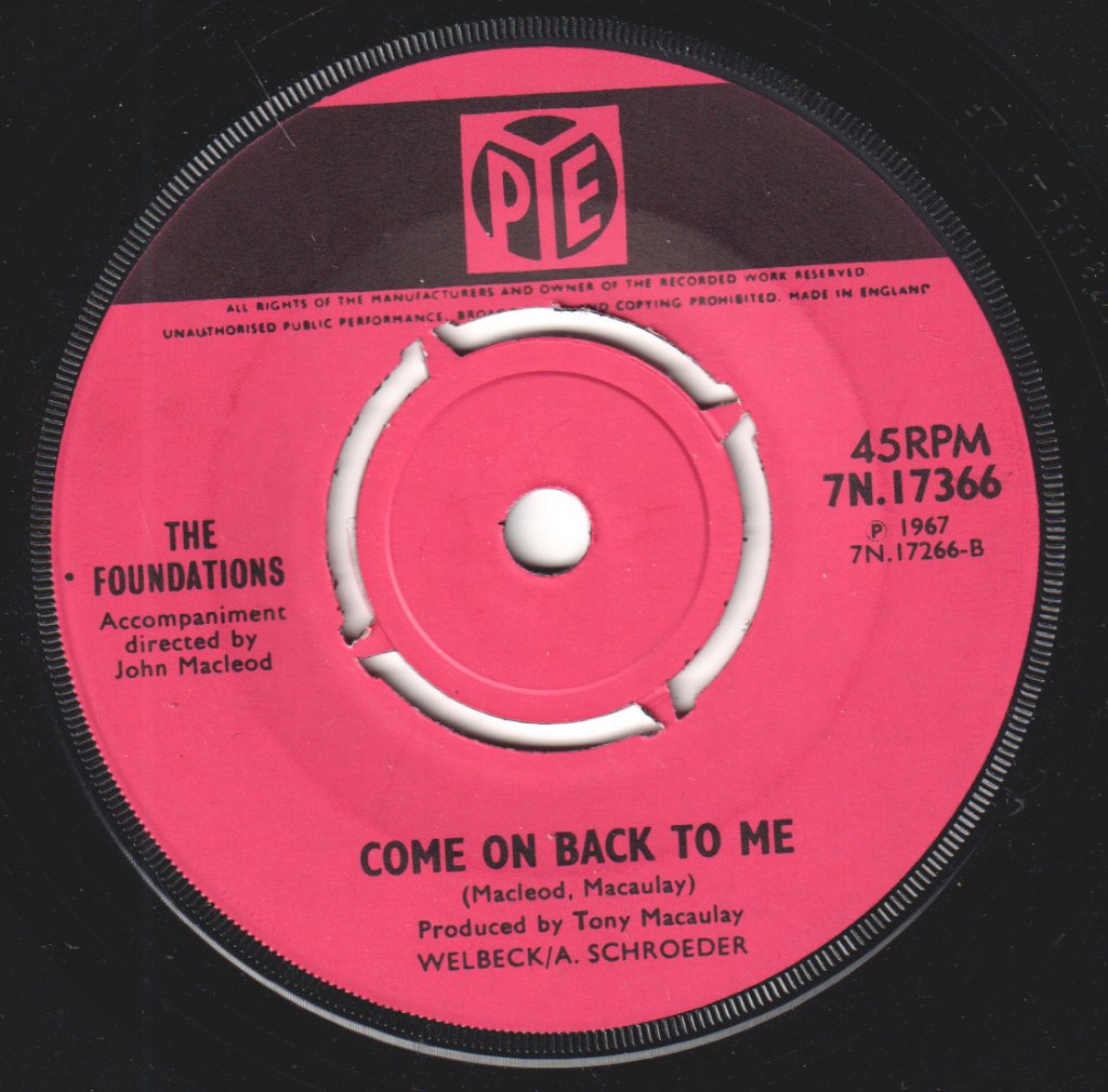 Foundations - Baby Now That I've Found You - 7 Inch
