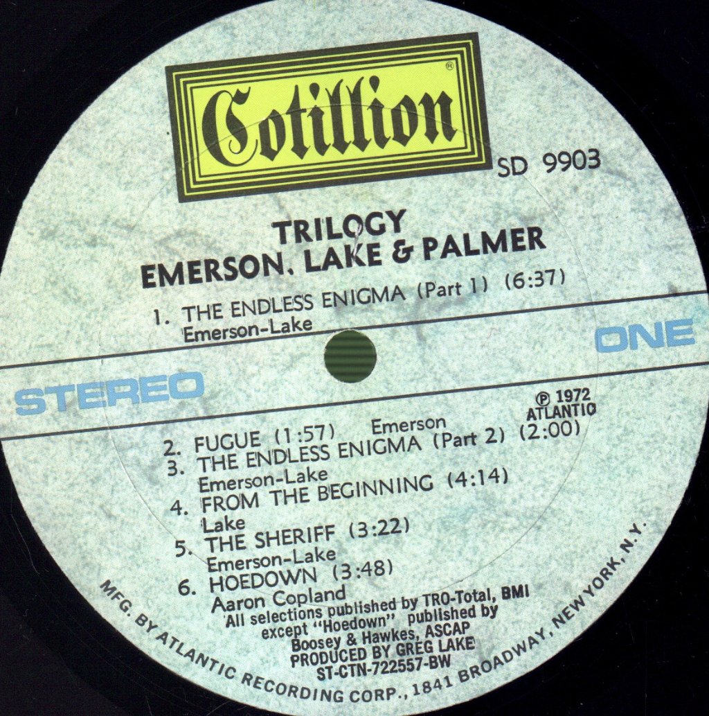 Emerson Lake And Palmer - Trilogy - Lp