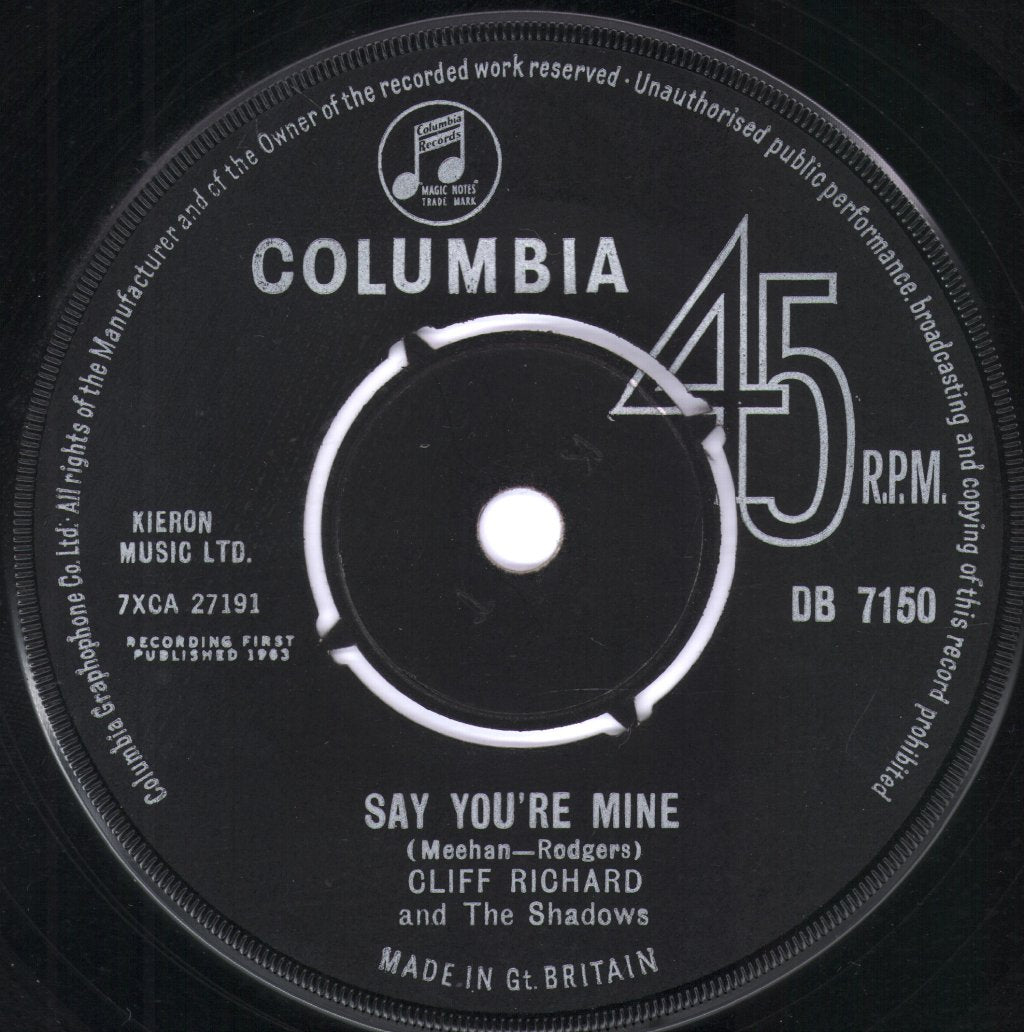 Cliff Richard And The Shadows - Don't Talk To Him - 7 Inch