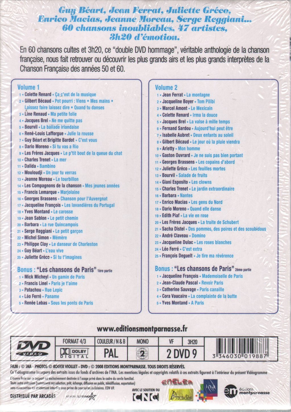 Various Artists - Chanteurs De Toujours Vol. 1 & 2 - Double Dvd