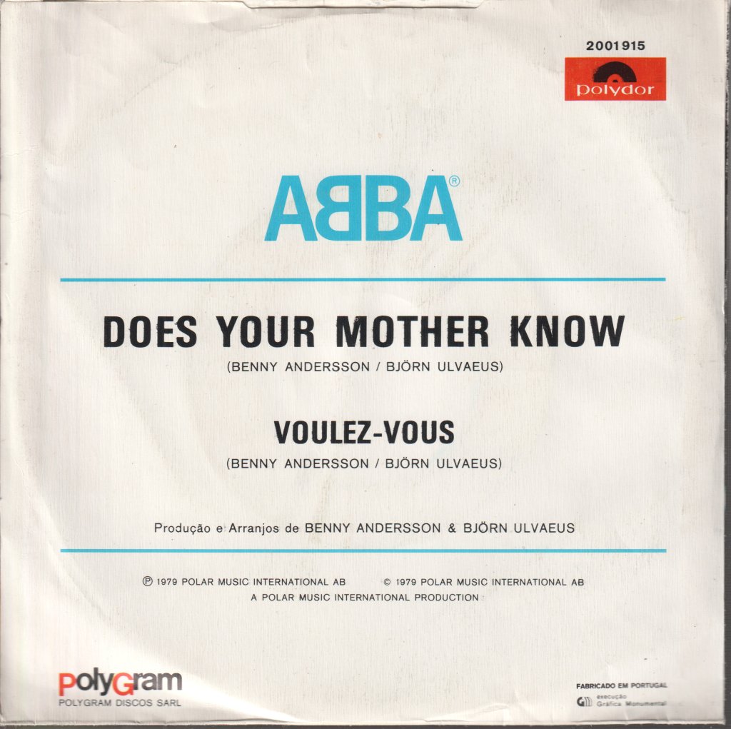 ABBA - Does Your Mother Know - 7 Inch