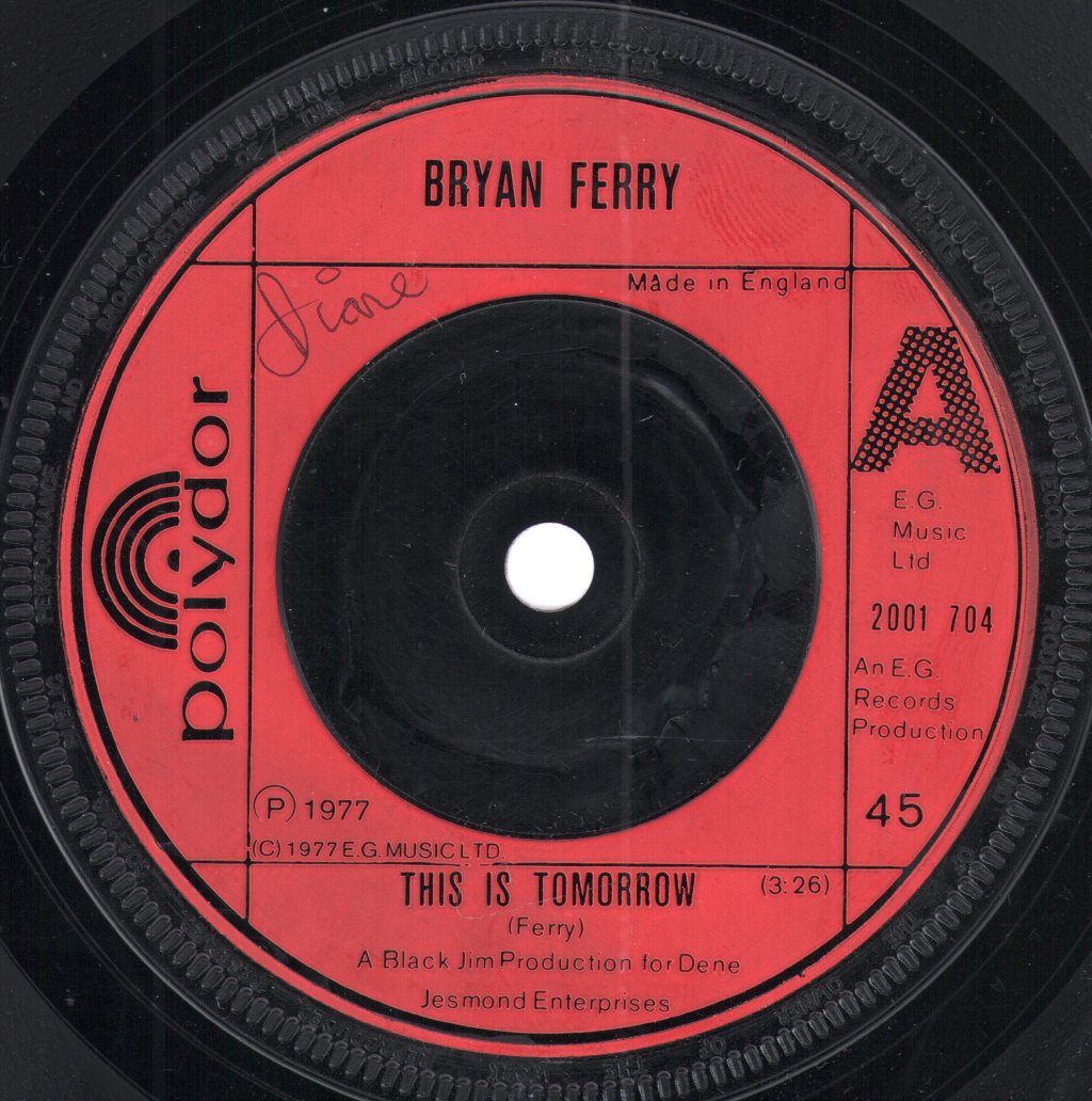 Bryan Ferry - This Is Tomorrow - 7 Inch