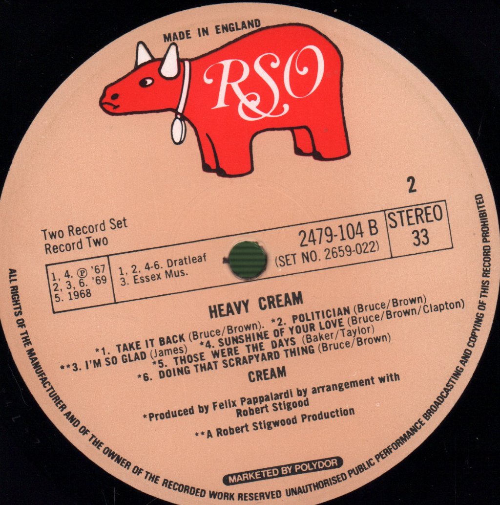 Cream - Heavy Cream - Double Lp