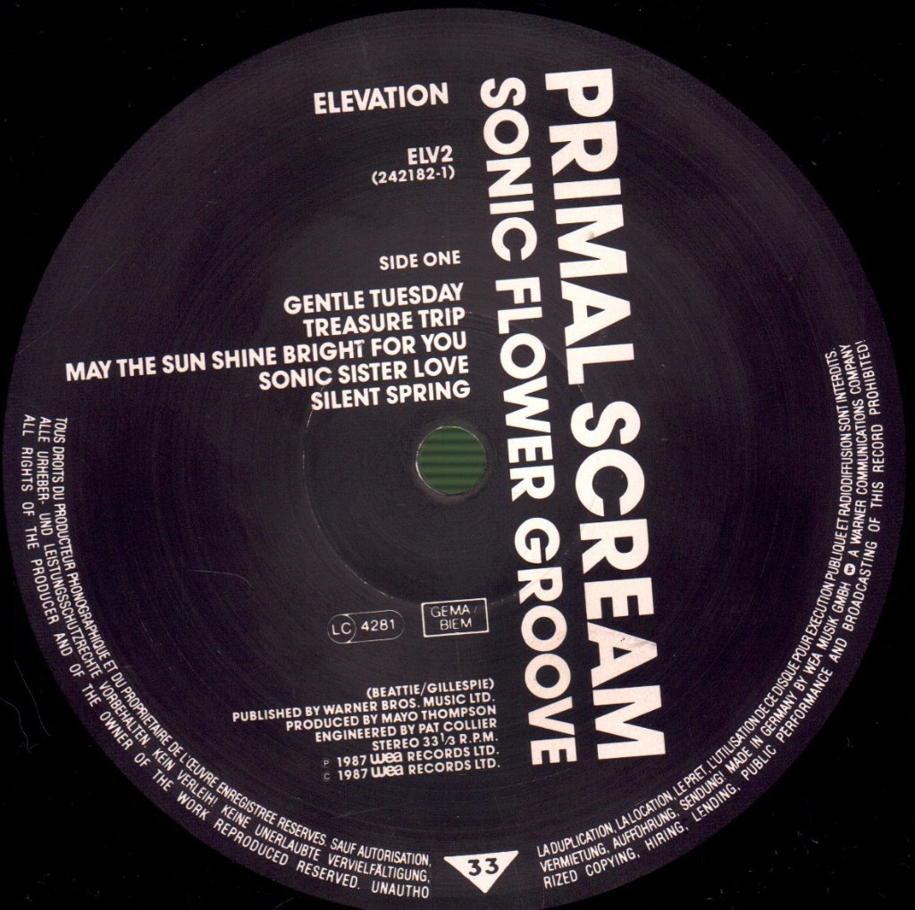 Primal Scream - Sonic Flower Groove - Lp