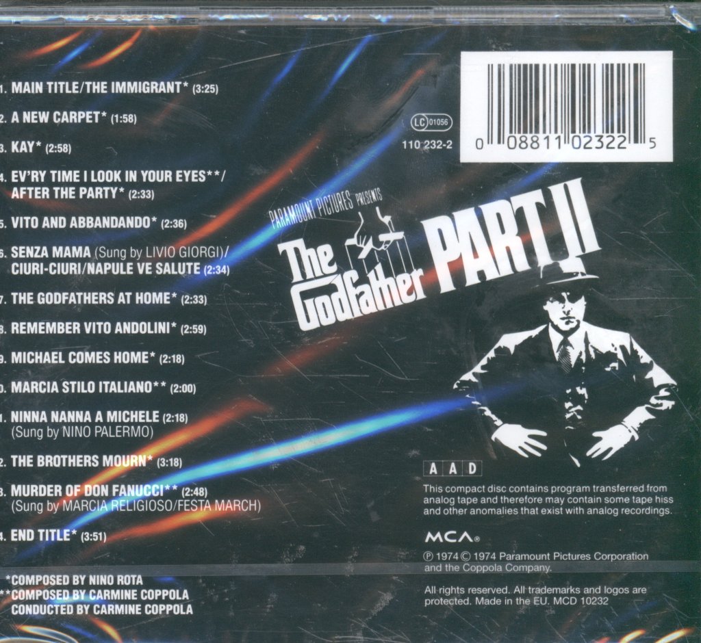 Various Artists - Godfather · Part II (Original Motion Picture Soundtrack) - Cd