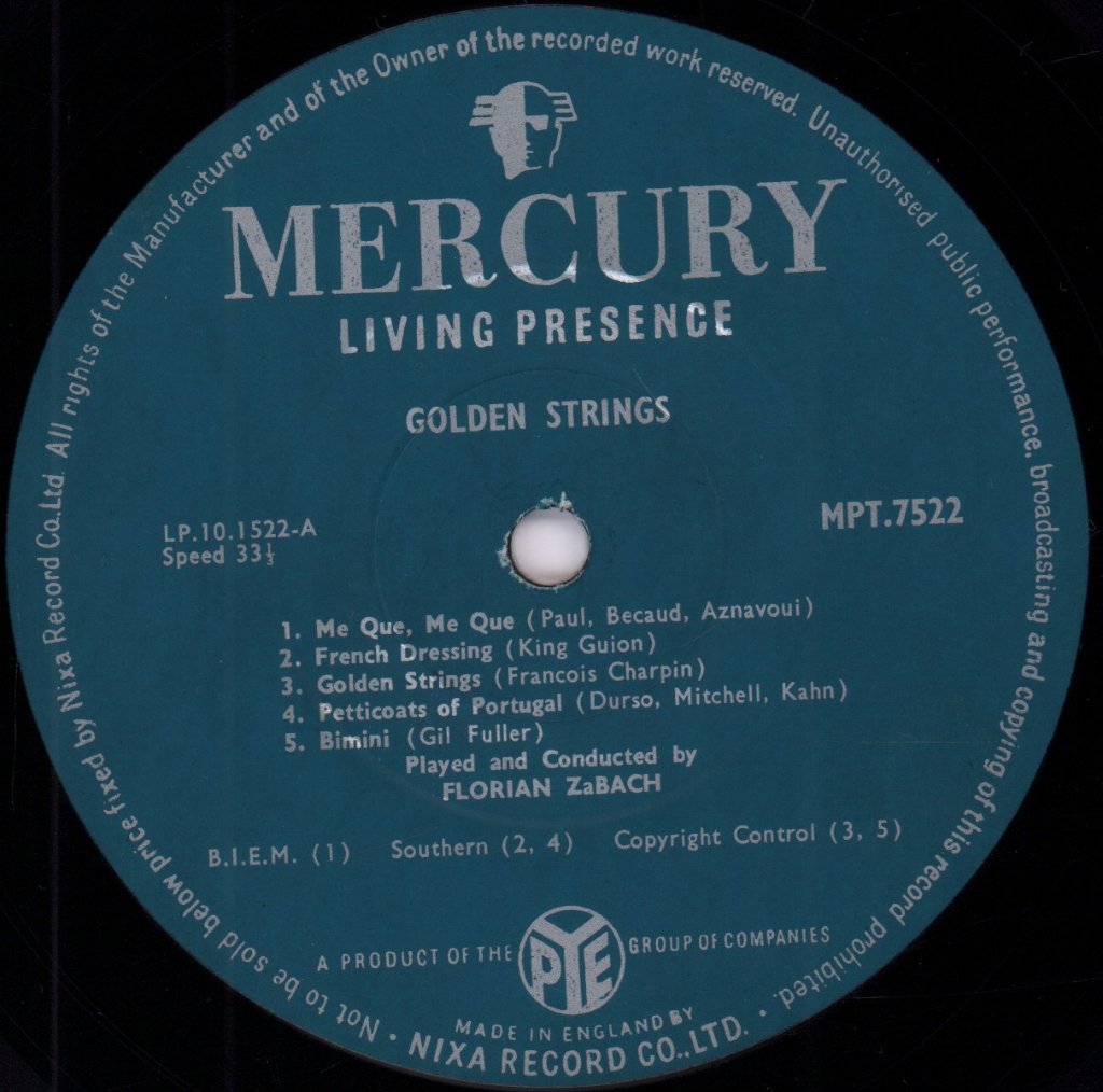 Florian Zabach - Golden Strings - 10 Inch