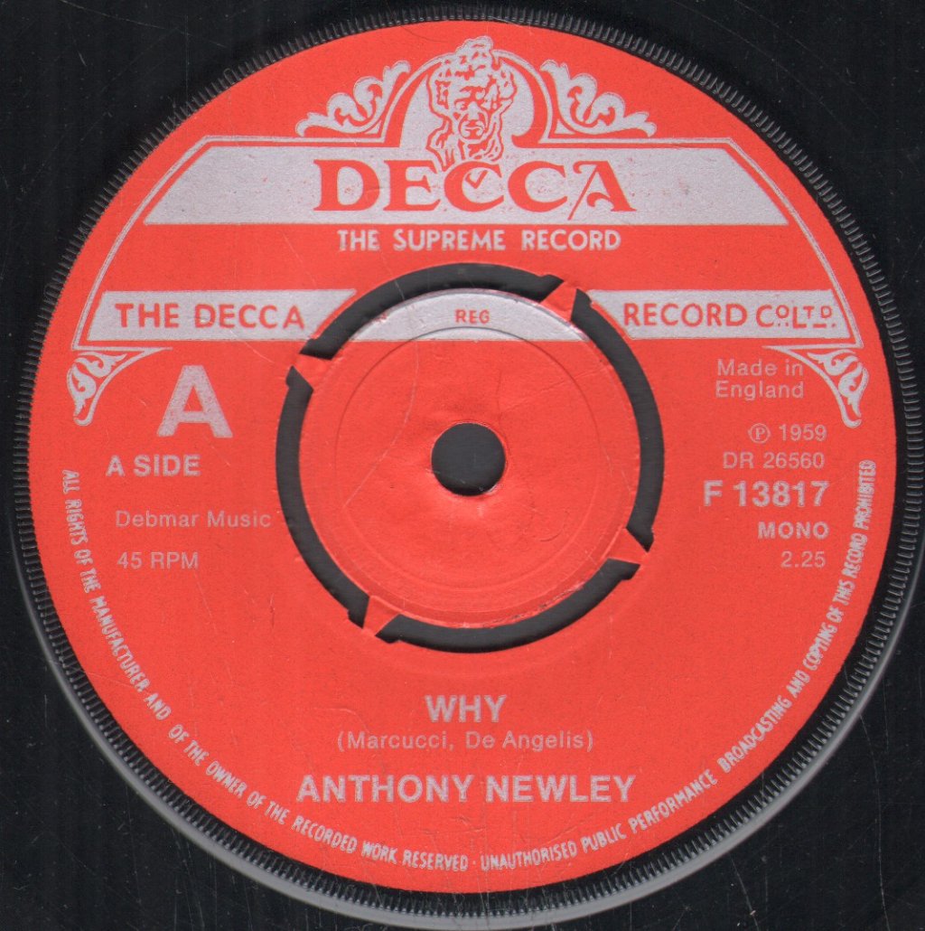 Anthony Newley - Why - 7 Inch