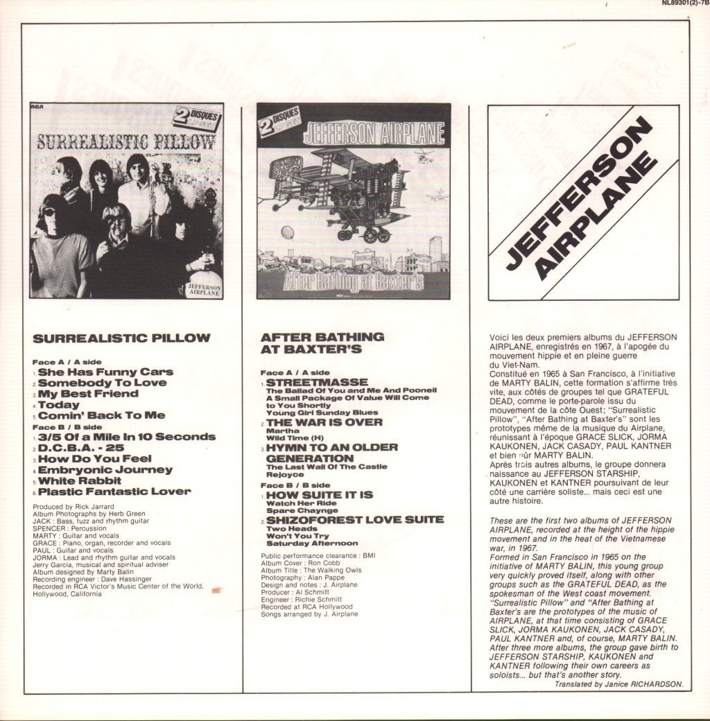 Jefferson Airplane - Surrealistic Pillow / After Bathing At Baxter's - Double Lp