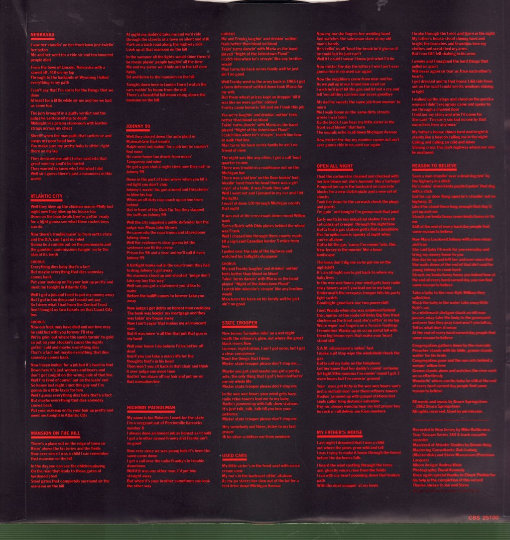 Bruce Springsteen - Nebraska - Lp