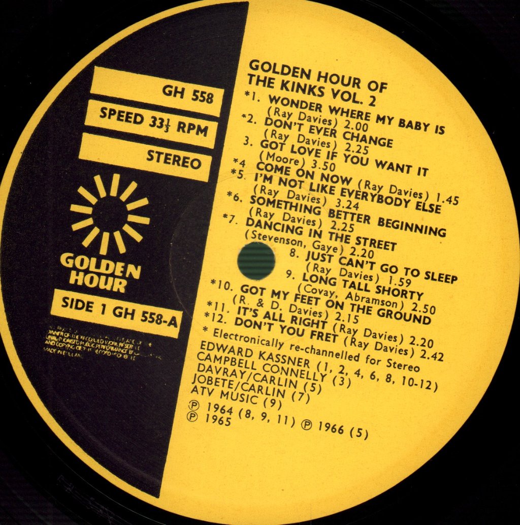 Kinks - Golden Hour Of Vol. 2 - Lp