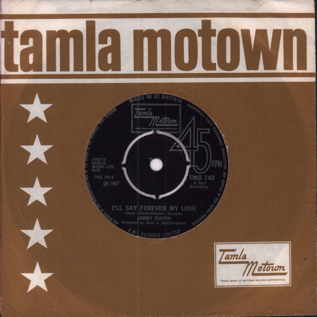 Jimmy Ruffin - I'll Say Forever My Love - 7 Inch