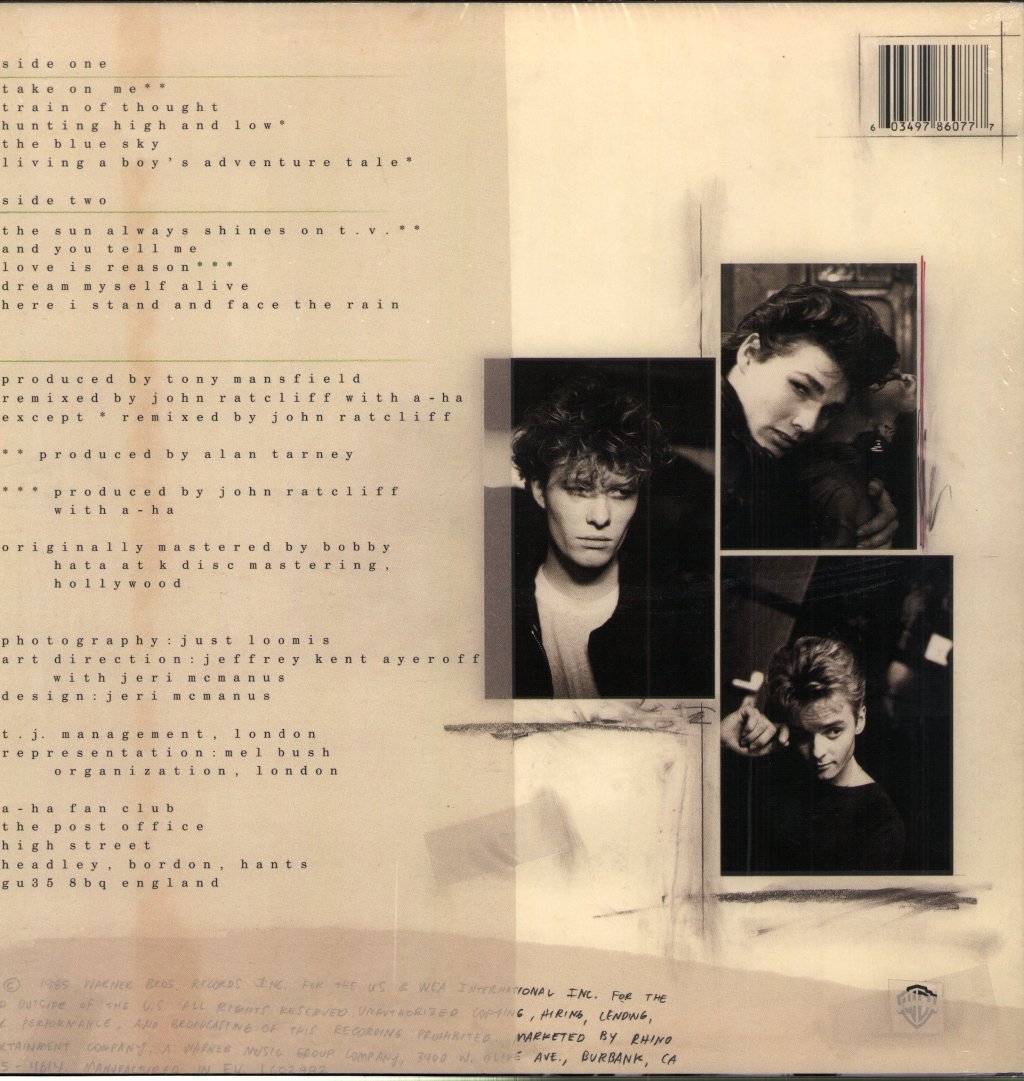 A-Ha - Hunting High And Low - Lp