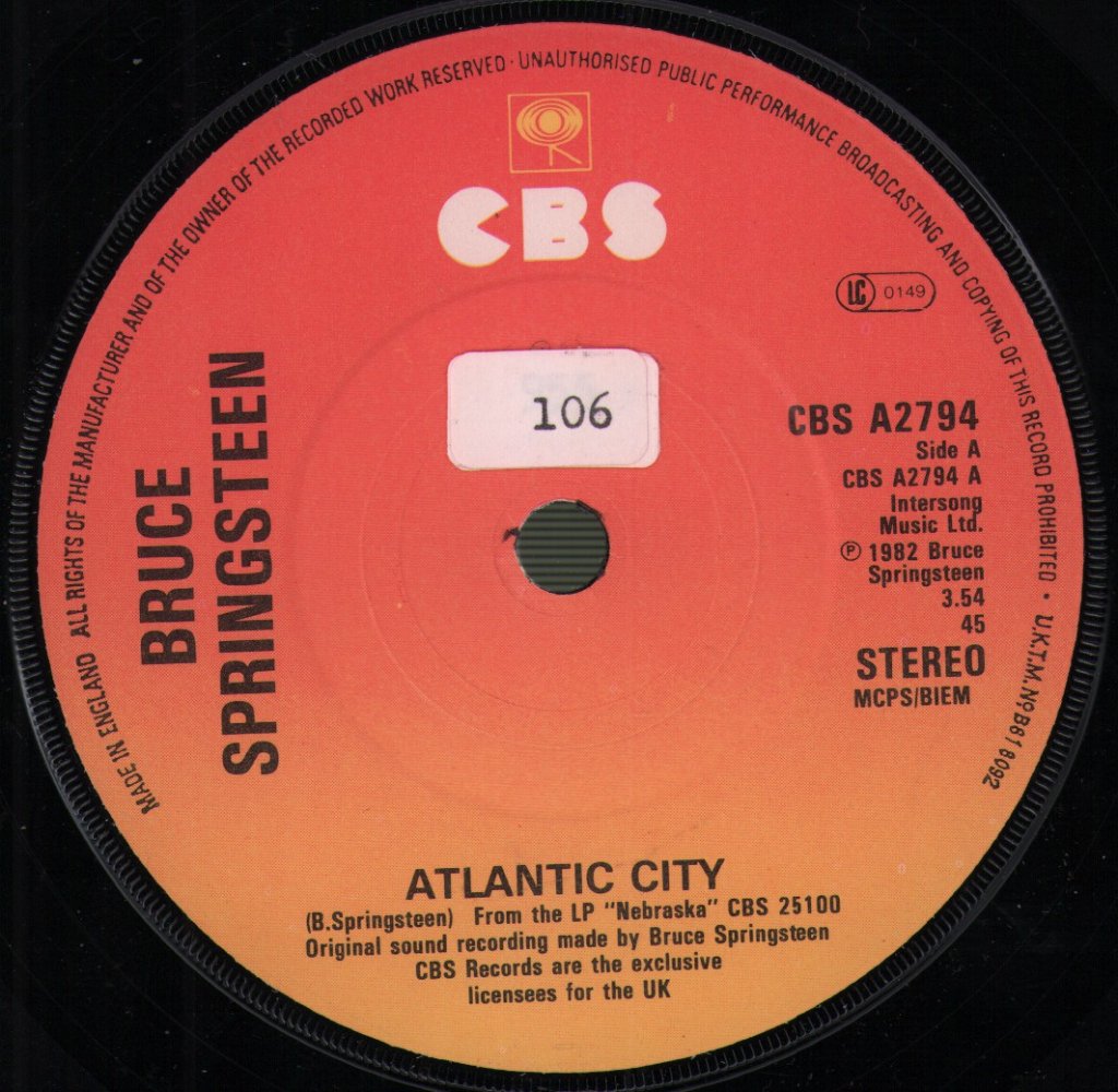 Bruce Springsteen - Atlantic City - 7 Inch