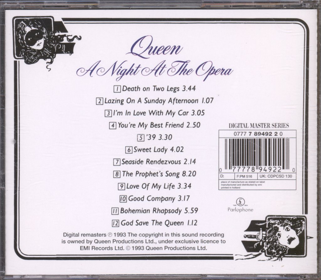Queen - A Night At The Opera - Cd