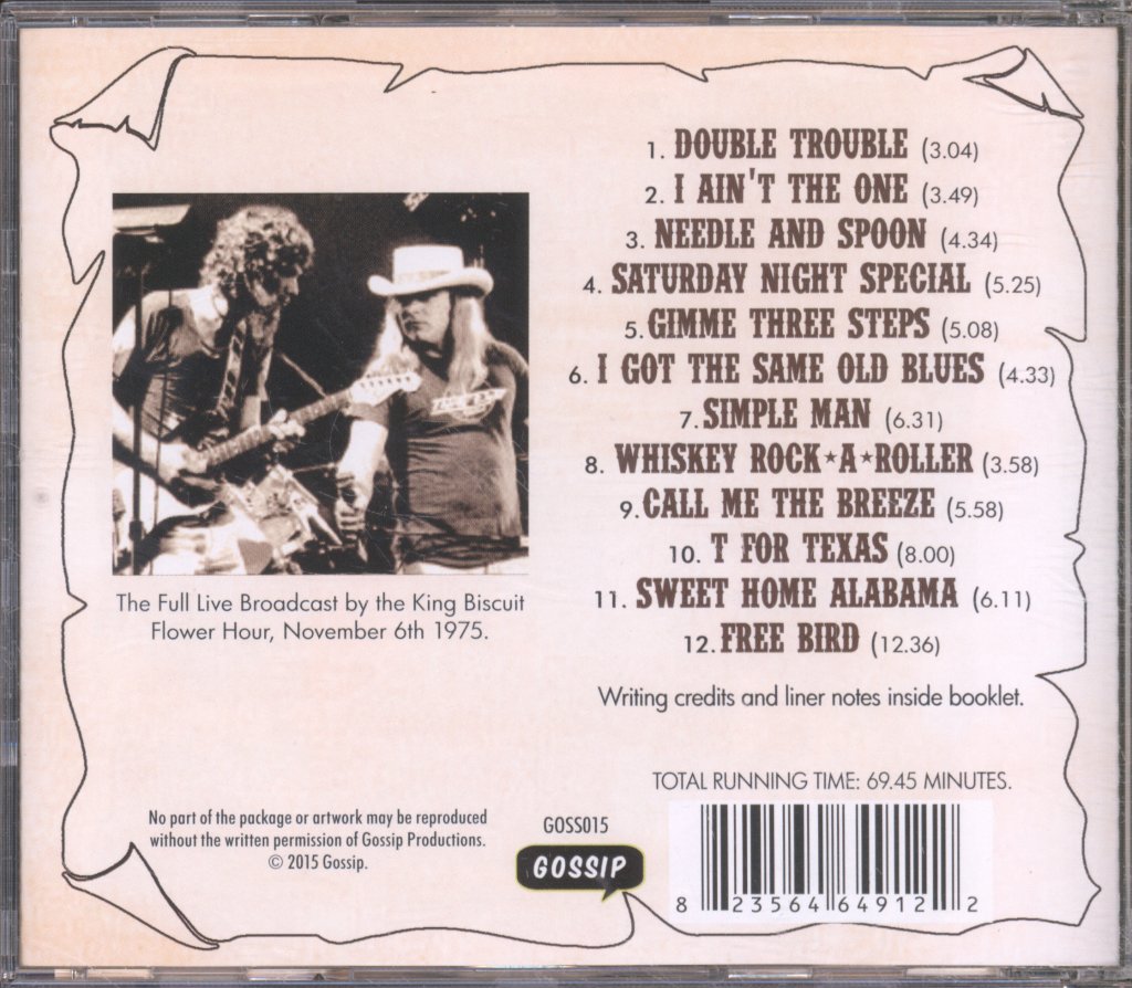 Lynyrd Skynyrd - Taking The Biscuit - The Classic 1975 Broadcast - Cd