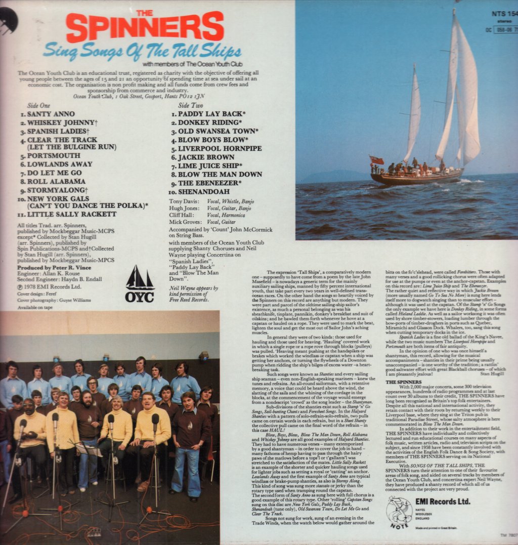 Spinners (Folk Group) - Sing Songs Of The Tall Ships - Lp