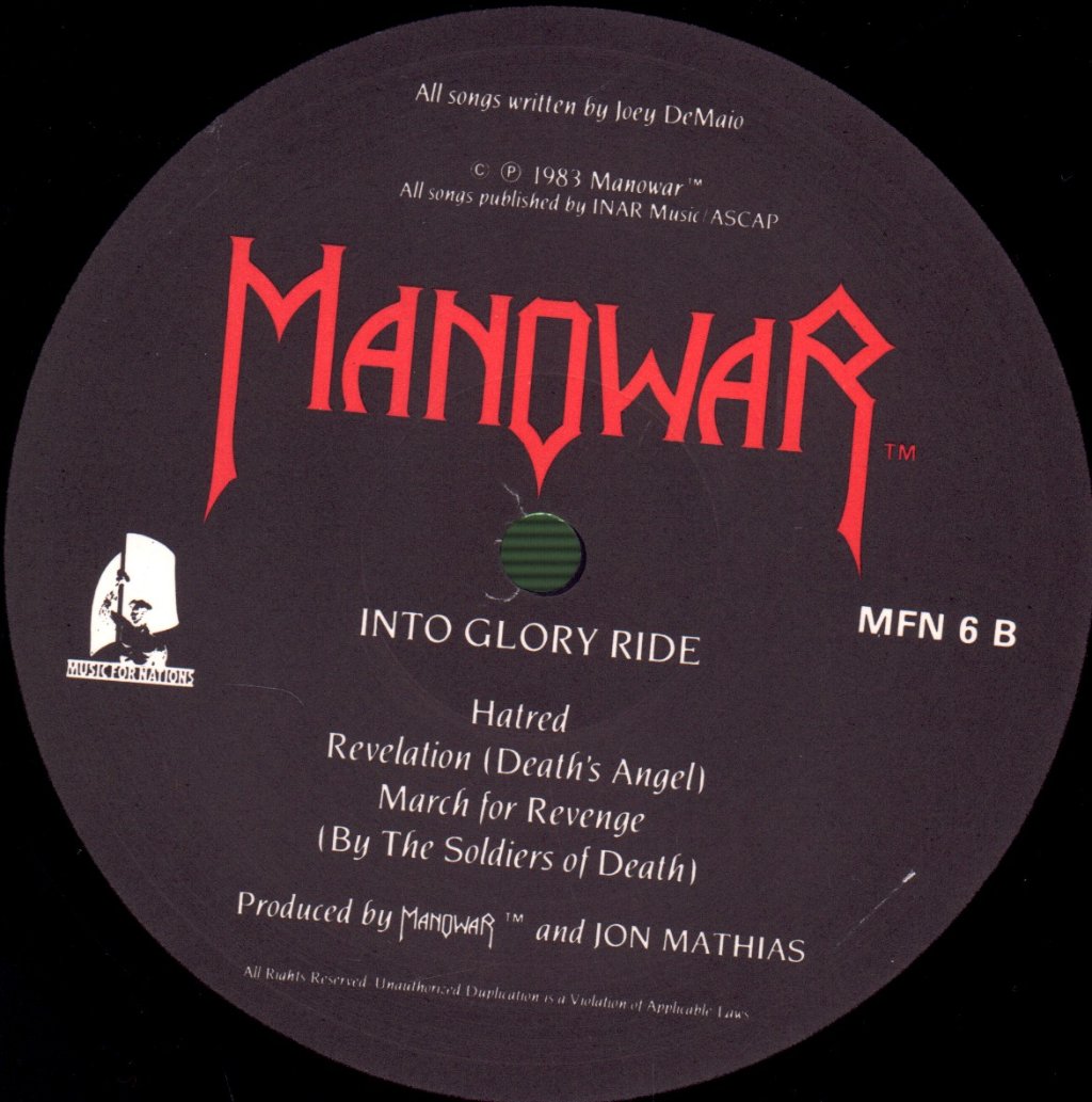 Manowar - Into Glory Ride - Lp