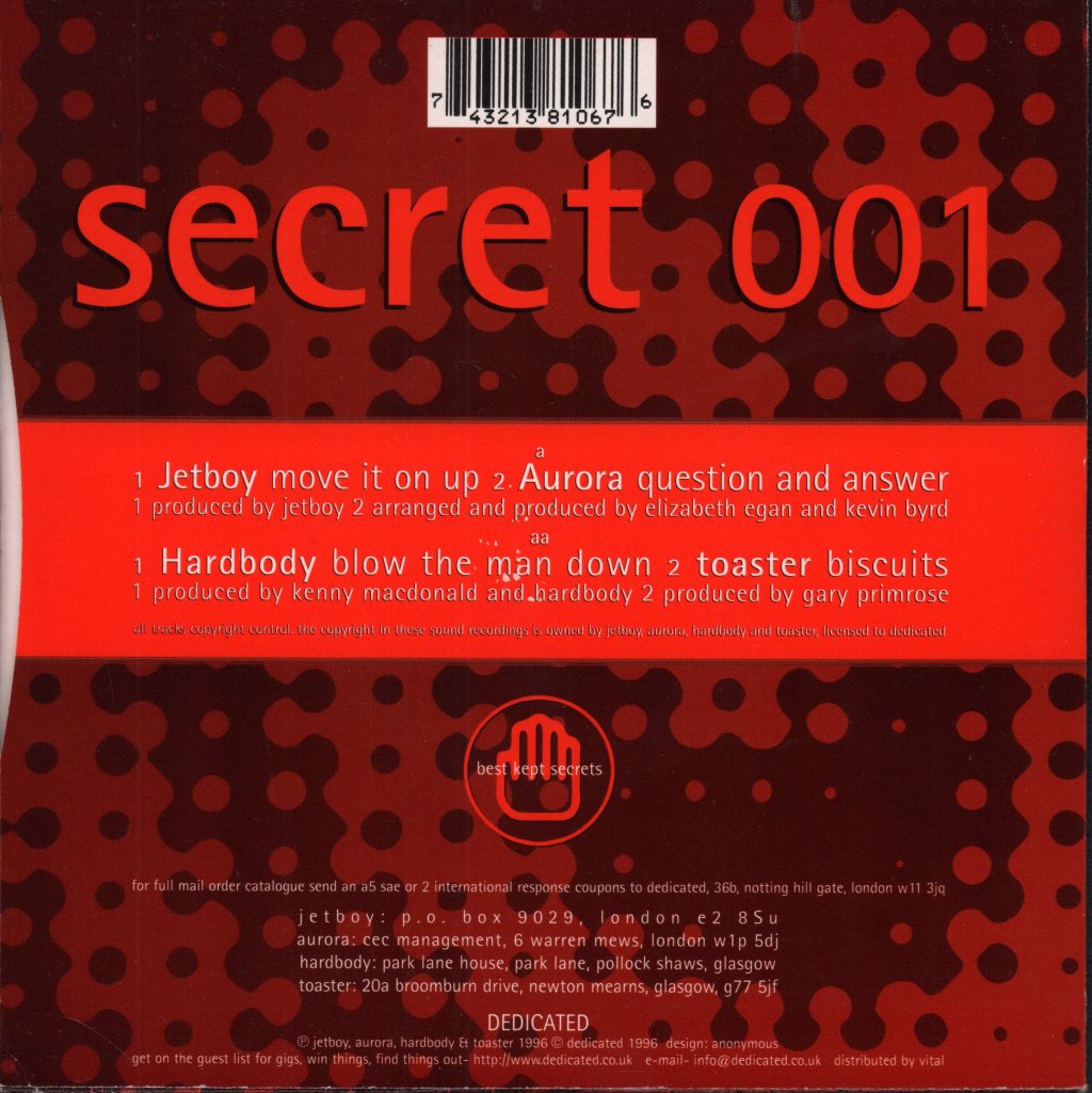 Jetboy / Aurora / Hardbody / Toaster - Best Kept Secrets - 7 Inch