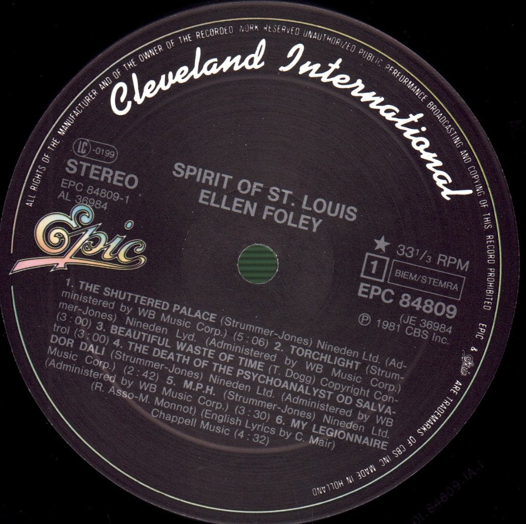 Ellen Foley - Spirit Of St. Louis - Lp