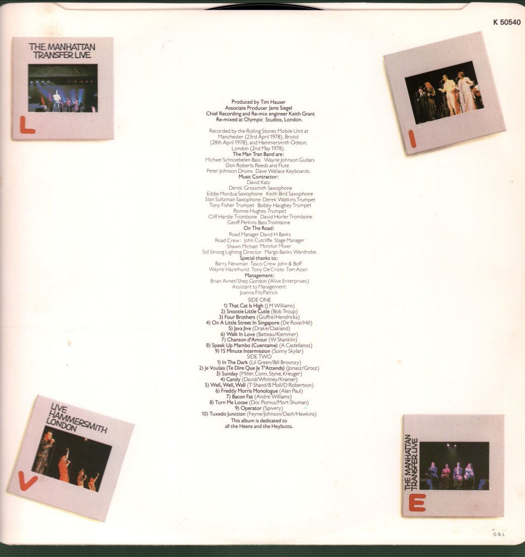 Manhattan Transfer - Live - Lp
