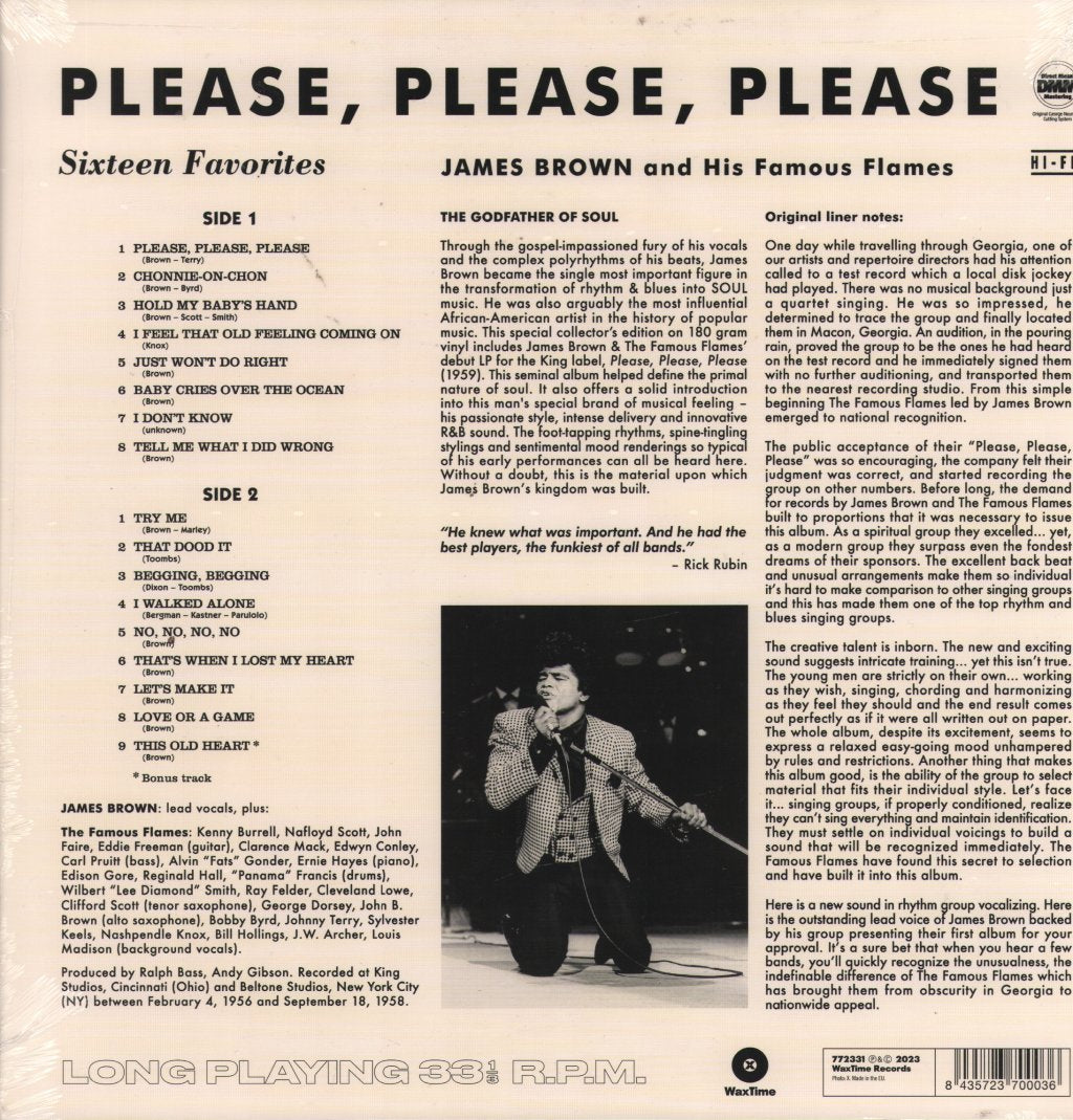James Brown And The Famous Flames - Please, Please, Please - Lp