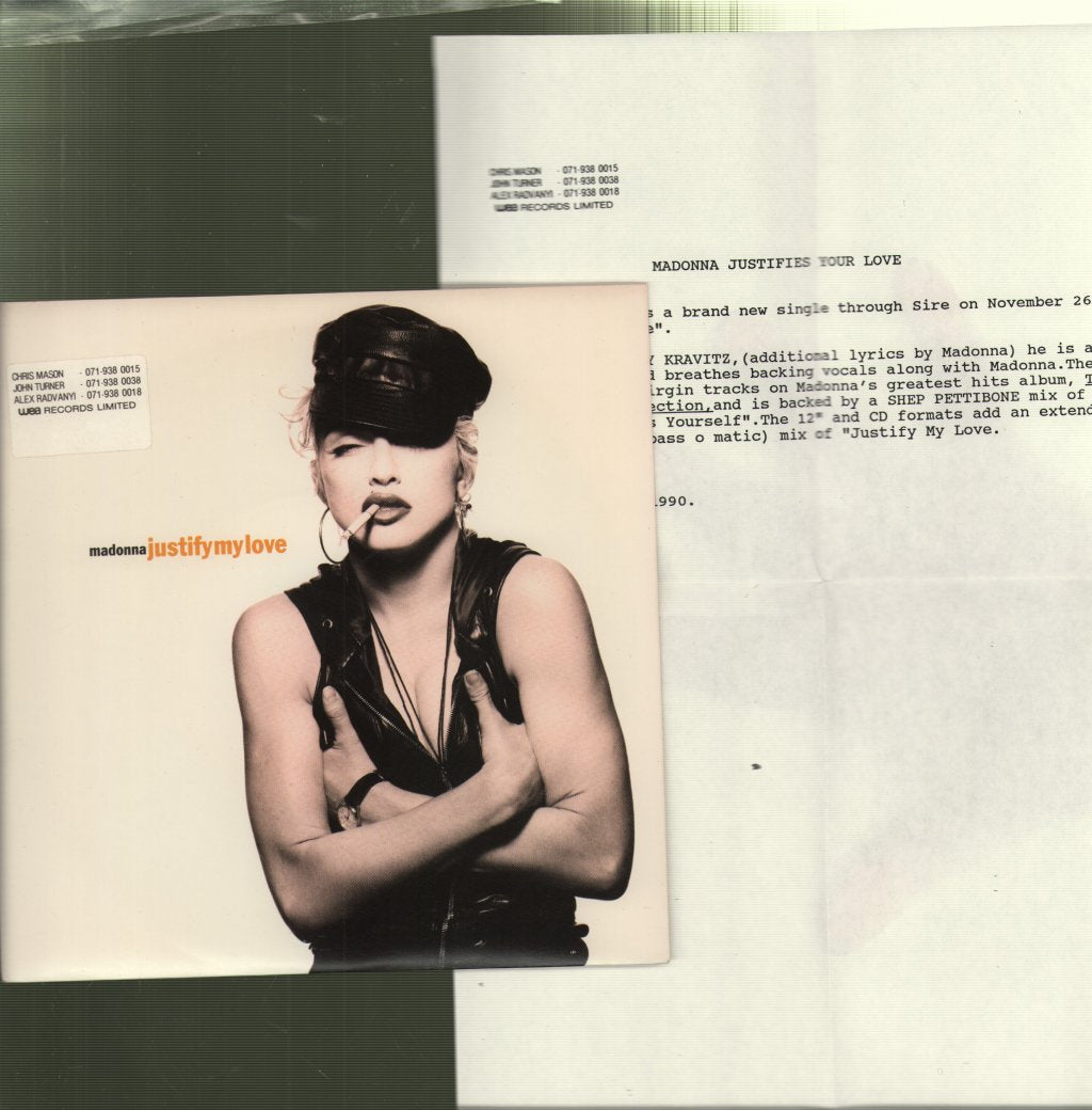 Madonna - Justify My Love - 7 Inch